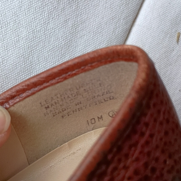 Vintage Enzo Angiolini Brown Women's Leather Loafer Heels_10 - Picture 4 of 8